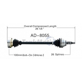 TrakMotive CV Axle Shaft - AD-8055