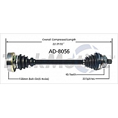 TrakMotive CV Axle Shaft - AD-8056
