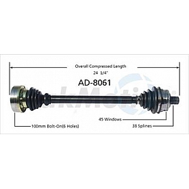 TrakMotive CV Axle Shaft - AD-8061