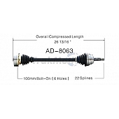 TrakMotive CV Axle Shaft - AD-8063