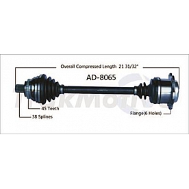 TrakMotive CV Axle Shaft - AD-8065