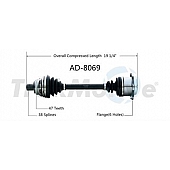 TrakMotive CV Axle Shaft - AD-8069