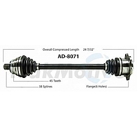 TrakMotive CV Axle Shaft - AD-8071
