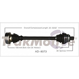 TrakMotive CV Axle Shaft - AD-8073