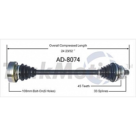 TrakMotive CV Axle Shaft - AD-8074