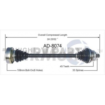 TrakMotive CV Axle Shaft - AD-8074