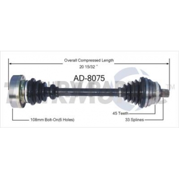 TrakMotive CV Axle Shaft - AD-8075