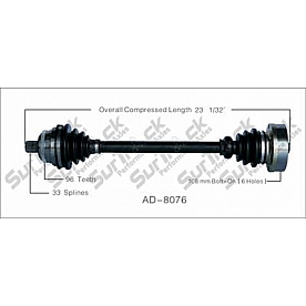 TrakMotive CV Axle Shaft - AD-8076