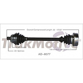 TrakMotive CV Axle Shaft - AD-8077