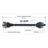 TrakMotive CV Axle Shaft - AD-8080