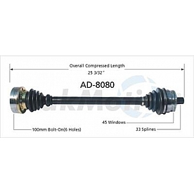 TrakMotive CV Axle Shaft - AD-8080