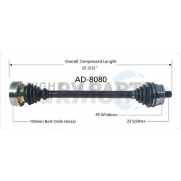 TrakMotive CV Axle Shaft - AD-8080