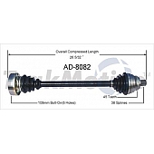 TrakMotive CV Axle Shaft - AD-8082