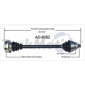 TrakMotive CV Axle Shaft - AD-8082