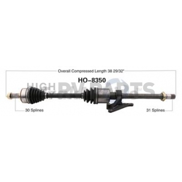 TrakMotive CV Axle Shaft - HO-8350