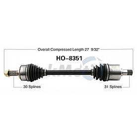 TrakMotive CV Axle Shaft - HO-8351