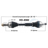 TrakMotive CV Axle Shaft - HO-8362