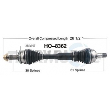 TrakMotive CV Axle Shaft - HO-8362