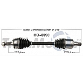TrakMotive CV Axle Shaft - HO-8398