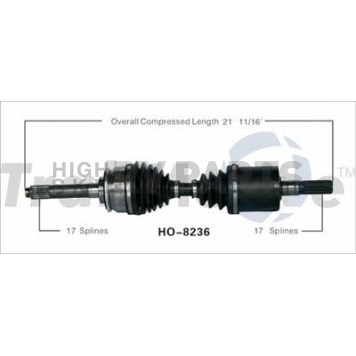 TrakMotive CV Axle Shaft - HO-8236