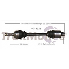 TrakMotive CV Axle Shaft - HO-8222