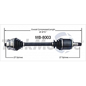 TrakMotive CV Axle Shaft - MB-8003