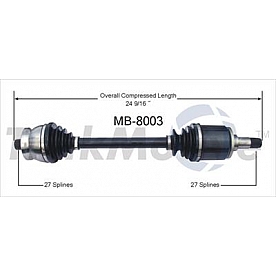 TrakMotive CV Axle Shaft - MB-8003