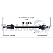TrakMotive CV Axle Shaft - MB-8006