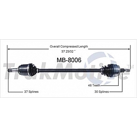 TrakMotive CV Axle Shaft - MB-8006