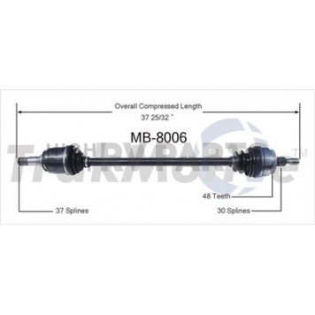TrakMotive CV Axle Shaft - MB-8006