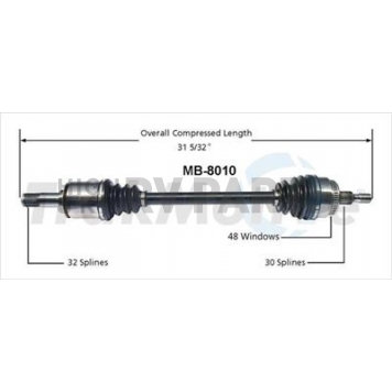 TrakMotive CV Axle Shaft - MB-8010
