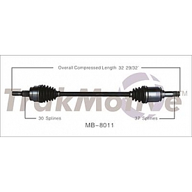 TrakMotive CV Axle Shaft - MB-8011