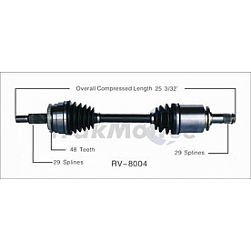 TrakMotive CV Axle Shaft - RV-8004