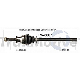 TrakMotive CV Axle Shaft - RV-8007