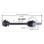 TrakMotive CV Axle Shaft - SA-8001