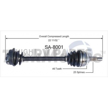 TrakMotive CV Axle Shaft - SA-8001