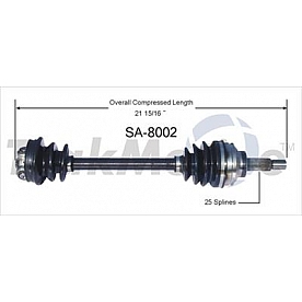 TrakMotive CV Axle Shaft - SA-8002