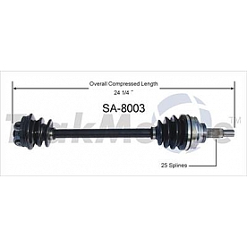 TrakMotive CV Axle Shaft - SA-8003
