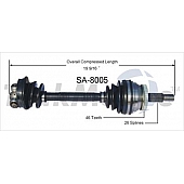 TrakMotive CV Axle Shaft - SA-8005