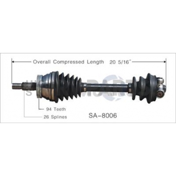 TrakMotive CV Axle Shaft - SA-8006