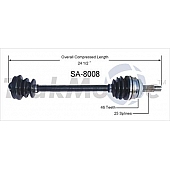 TrakMotive CV Axle Shaft - SA-8008