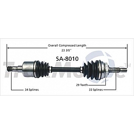 TrakMotive CV Axle Shaft - SA-8010