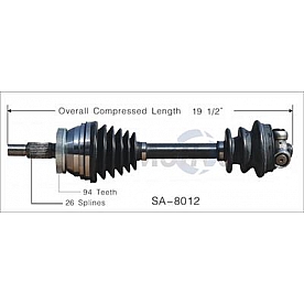 TrakMotive CV Axle Shaft - SA-8012