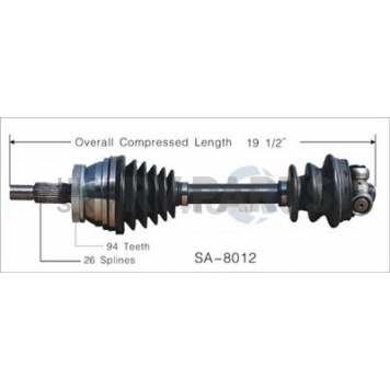 TrakMotive CV Axle Shaft - SA-8012