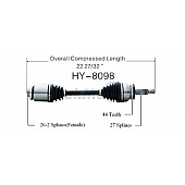 TrakMotive CV Axle Shaft - HY-8098