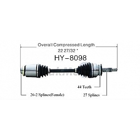 TrakMotive CV Axle Shaft - HY-8098