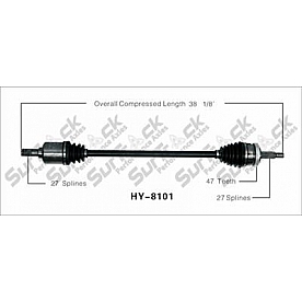 TrakMotive CV Axle Shaft - HY-8101