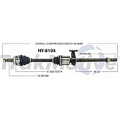 TrakMotive CV Axle Shaft - HY-8104