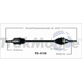 TrakMotive CV Axle Shaft - FD-8158