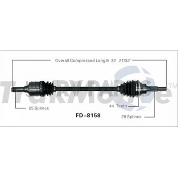 TrakMotive CV Axle Shaft - FD-8158